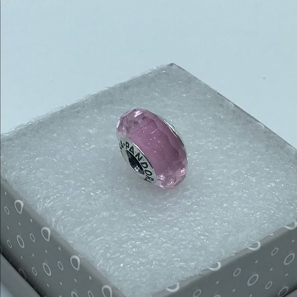 Pandora, " Pink Shimmer " S925ALE Murano Charm M5 - Picture 2 of 5